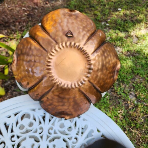 Vintage Georgian Copper #316 Hammered Round Bowl 15.5"x3.5" - Picture 7 of 10